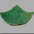 Vibrant Green Leaf Shaped Decorative Bowl with Textured Crystal Like Surface for Modern Art Decor