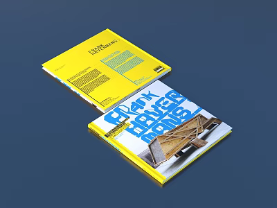 Modern Lifestyle And House Design Magazines With Yellow Cover And Architecture 3d model