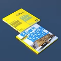 Modern Lifestyle And House Design Magazines With Yellow Cover And Architecture