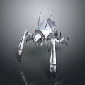 Detailed 3D Rendered Mechanical Insect With Metal Exoskeleton And Robotic Legs