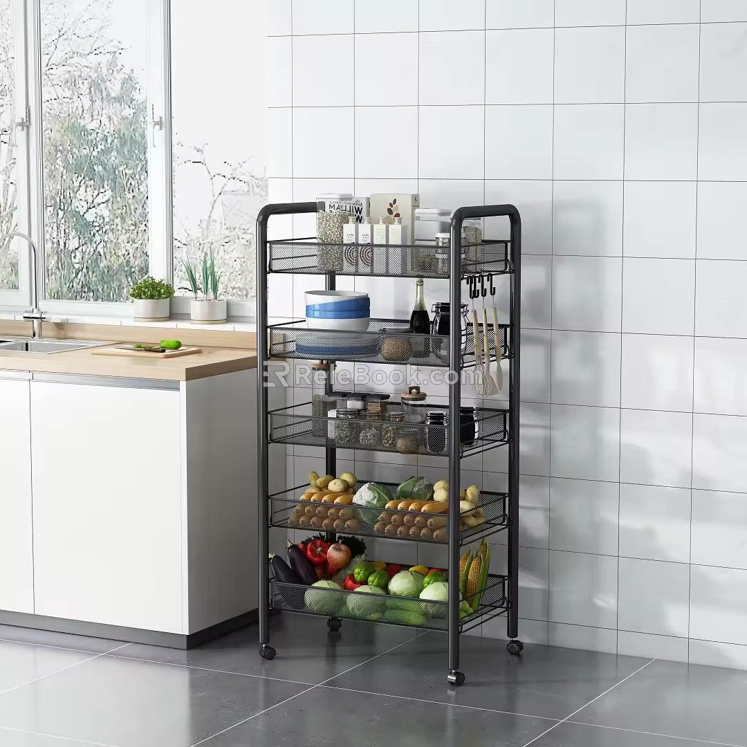 Modern Simple Storage Rack 3d model