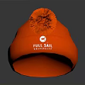 Orange Beanie With Pom Pom And Full Sail University Logo For Daily Use