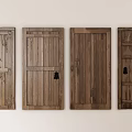Solid Wood Hinged Doors With Different Panel Designs For Home Interior Use