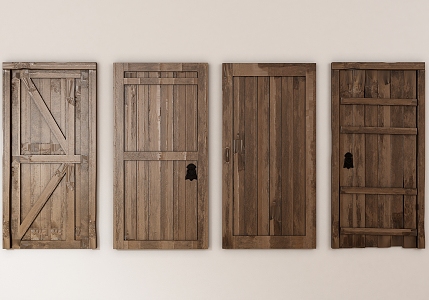 Modern Shabby Wooden Door Old Wooden Door Wooden Door Panel Original Wooden Door 3d model