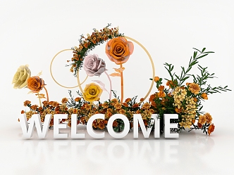 Flowers, beautiful Chen, beautiful Chen, welcome beautiful Chen 3d model