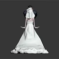 Wedding Cake Topper With Newlywed Couple Kissing In Groom Suit And Bride Wedding Dress
