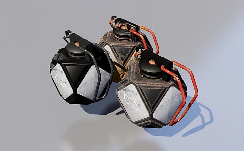 Sci-fi grenade 3d model