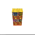 Orange Commercial Vending Machine With Multi Compartment And Transparent Windows For Toy Products