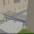 Building Side Transparent Canopy With Steel Frame For Outdoor Parking Space