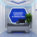 Modern Office Interior With Multiple Workstations Computer Monitors White Chairs And Ceiling Lighting 3d model