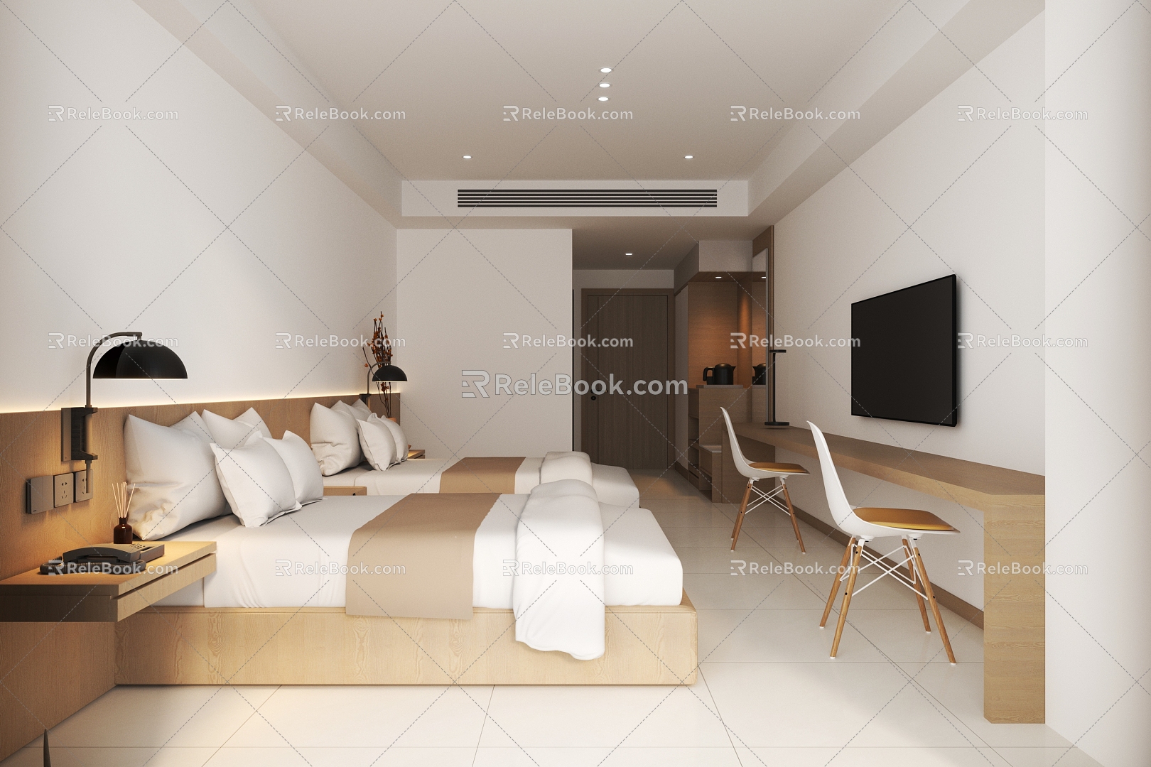 Hotel Rooms 3d model