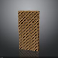 Golden Brown Rectangular Waffle With Crispy Grid Pattern On Dark Background