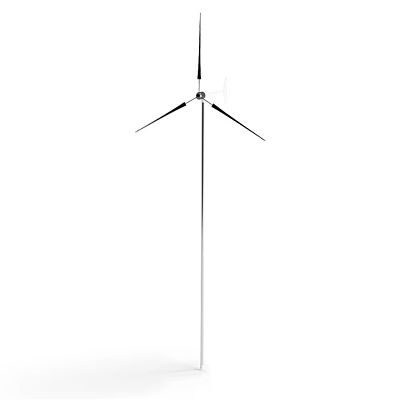Industrial Wind Turbine Structure With Rotating Blades For Energy Production 3d model