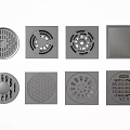 Various Stainless Steel Floor Drain Covers With Decorative Patterns And Grid Designs