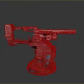 Turret Turntable Railgun Sci-fi Tower Defense Game Tower Defense Sci-fi Turret Game Turret Game Battery 3d model