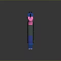 Vibrant Pink And Blue CPX Pistol Featuring Stylish Design And Paw Print Grip