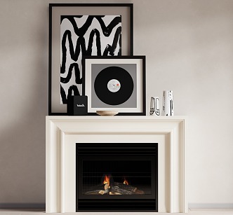 Modern Fireplace 3d model