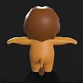 Cute 3D Cartoon Lion Character With Brown Mane And Open Arms