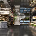 Modern Restaurant Interior Design With Spiral Staircase Green Plants Display Counters And Decorative Artworks