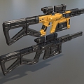 Science fiction rifle future gun cyberpunk gun assault rifle low face number low model simple model game sub-era film and television level super realistic high precision 3d model