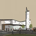 Modern Square New Square 3d model