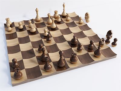 Modern Checkers 3d model