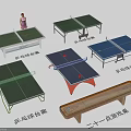 Recreation Equipment Featuring Table Tennis Tables and Blackjack Game Table in Various Styles