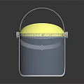 Protective Face Shield With Yellow Top Transparent Shield And Gray Headband