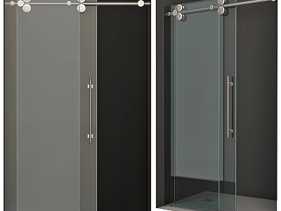 Modern Shower Sauna Enclosure With Glass Door And Chrome Frame Design 3d model