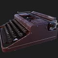 Vintage Royal Industrial Equipment with Dark Brown Keyboard and Classic Roller Design