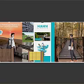 HAHN Trade Show Booth Featuring People Wooden Walkway Yellow Bin And Display Boards