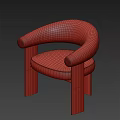 Modern Upholstered Accent Chair With Curved Armrest And Black Wooden Legs