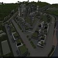 Aerial View Urban Planning With Modern Buildings Green Spaces And Road Networks