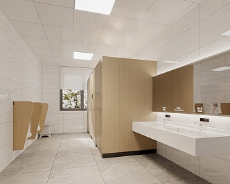 modern public toilet 3d model