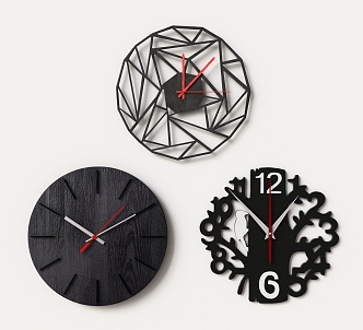 Modern clock wall clock 3d model