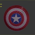 Captain America Shield Iconic Defensive Weapon With Red White Blue Design And Silver Star Center