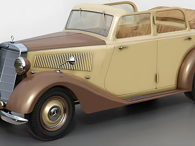 Vintage car Mercedes vintage car 3d model