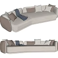 Modern Multiplayer Sofa Character Corner Sofa Seven Character Corner Sofa 3d model
