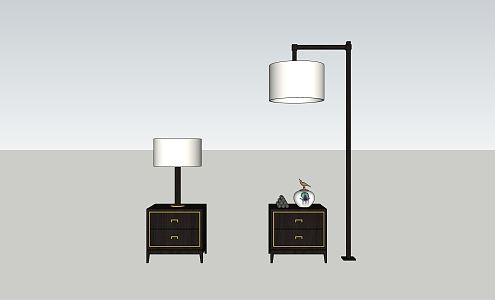 New Chinese Style Luminaire Combination Floor Lamp 3d model