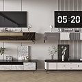 Modern Light Luxury TV Cabinet Floor Cabinet Side Cabinet 3d model