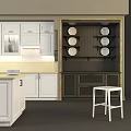 White Modern Kitchen Cabinets With Glass Doors Under Cabinet Lighting And Light Countertop