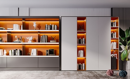 Modern Bookcase Simple Bookcase 3d model