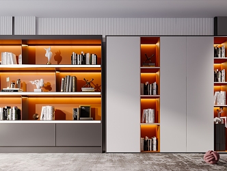 Modern Bookcase Simple Bookcase 3d model