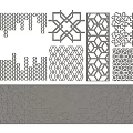 wrought iron carved partition 3d model