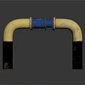 Industrial LOFT pipeline transportation pipeline liquefied gas pipeline large pipeline 3d model