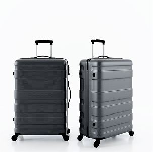 Modern luggage trolley case 3d model