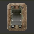 Multi wheel Engineering Utility Vehicle with Solar Panel Roof and Support Legs on Rough Terrain