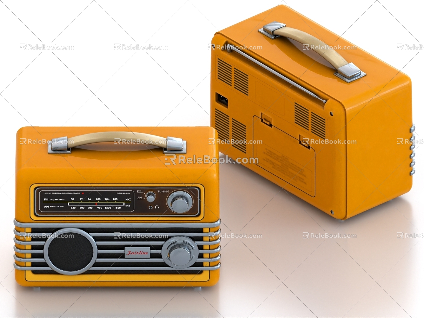 vintage radio vintage radio retro tape recorder 3d model