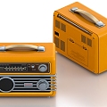 vintage radio vintage radio retro tape recorder 3d model