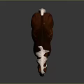 Brown Horse With White Mane And White Hooves Standing On Gradient Gray Background